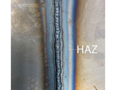 Example of a HAZ in a MIG Weld 