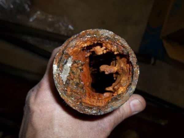 Corroded pipe