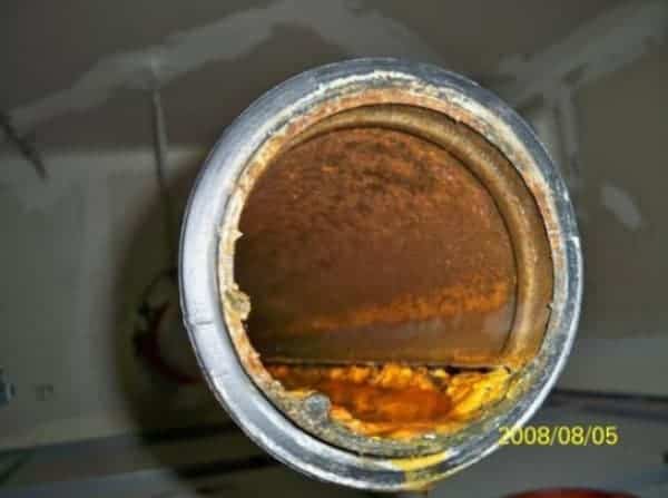 Corroded pipe