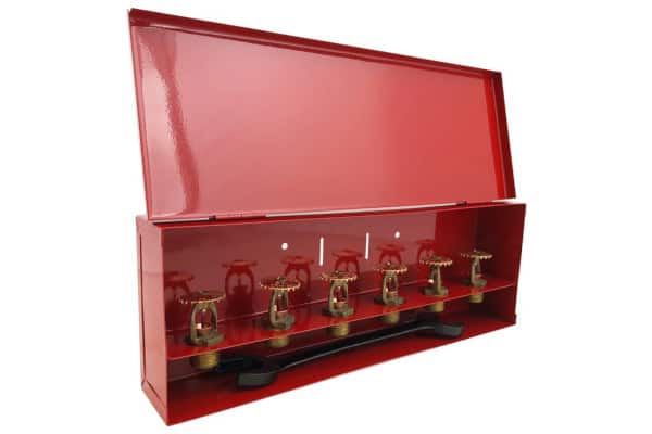 Spare sprinkler head cabinet