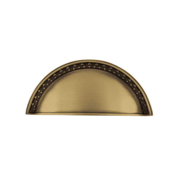 Meadows Cup Pull in Antique Brass