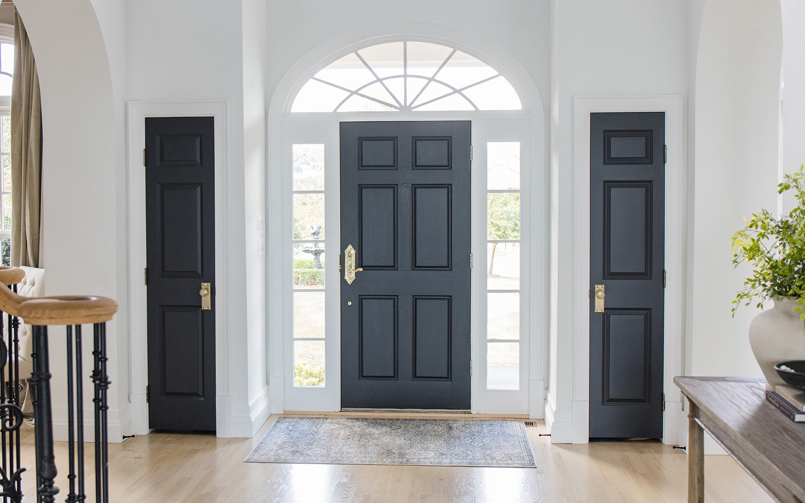 black foyer doors antique brass vintage door hardware nostalgic warehouse new york style