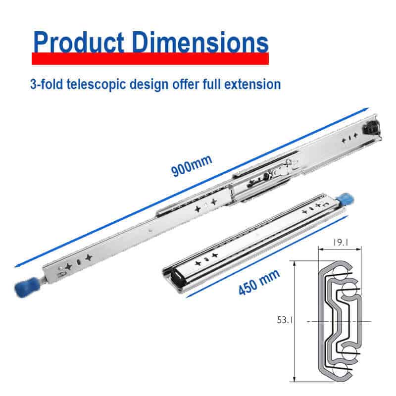 115kg Product Dimensions heavy duty drawer slides