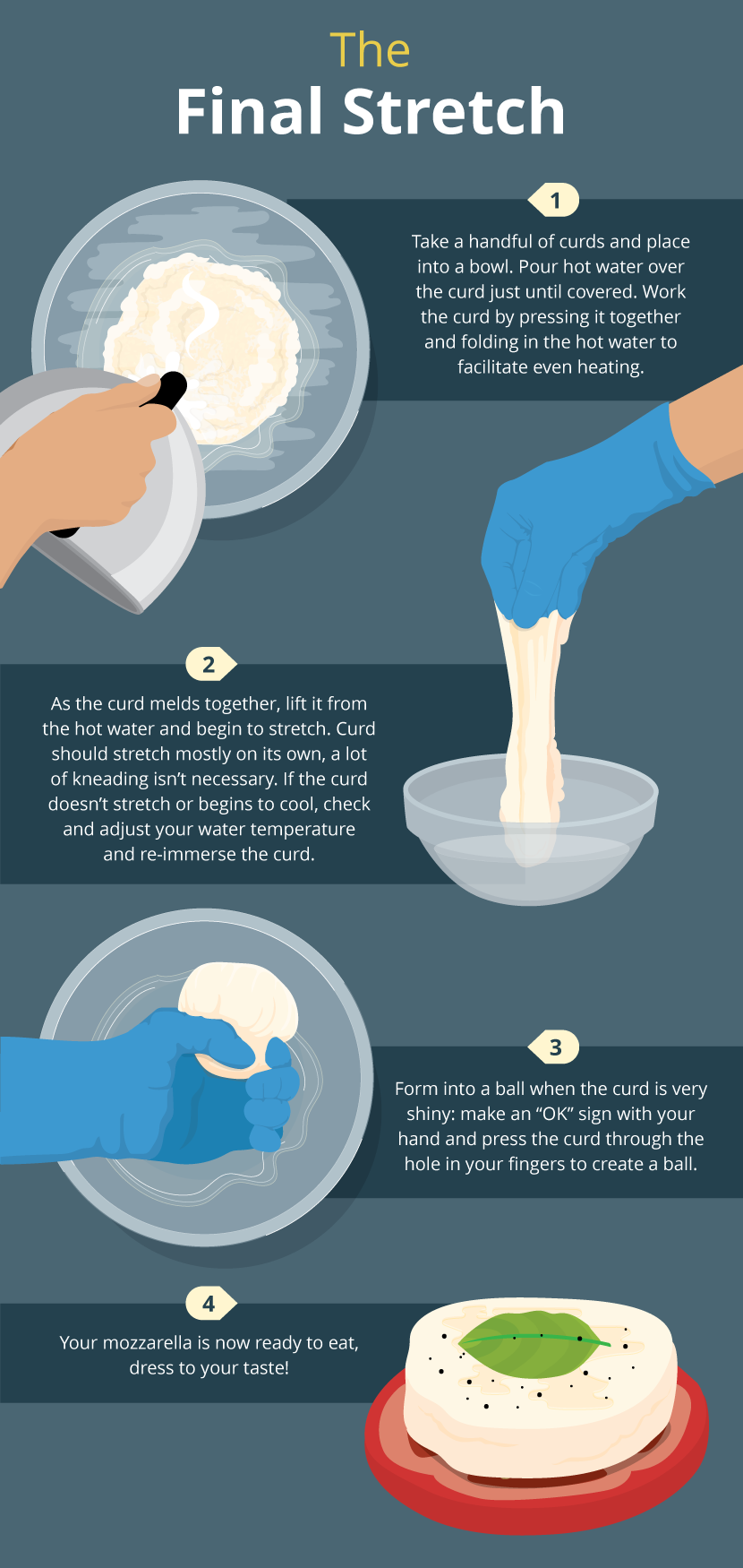 Stretching Mozzarella - Mozzarella Made Easy